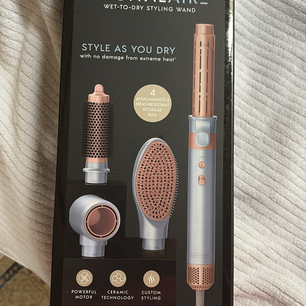 InfinitiPro by Digital Air Hair Styling Wand - Silver and Pink - Picture 9 of 10